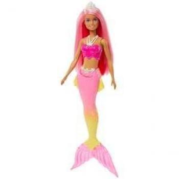 Barbie Dreamtopia Sirena Muñeca con Pelo Rosa, Cola Ombré, Corona Blanca y Aletas Esculpidas, Juguete para Niños Mayores de 3 Años (Mattel