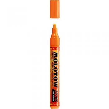 Marcador Permanente Molotow One4All 227 HS Recargable Punta 4mm Naranja Neón Fluorescente