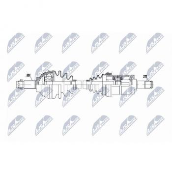 Árbol de transmisión NTY NPW-BM-019, compatible y duradero