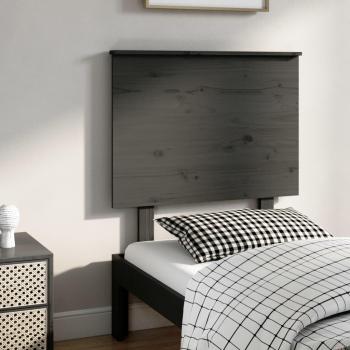 Cabecero de cama gris 79x6x82,5 cm madera maciza de pino