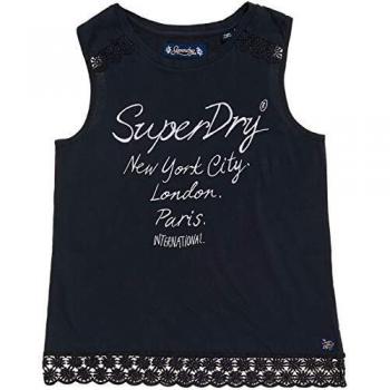Superdry - Camiseta SIN Mangas - para Mujer - G60140ST - Eclipse Navy - Jessica Graphic Tank - Talla: XS
