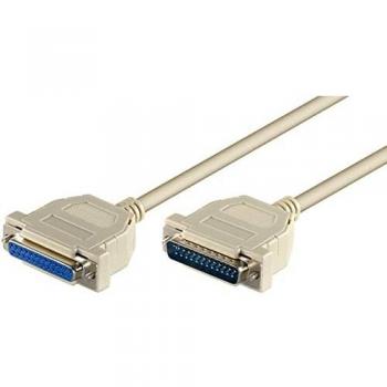 Microconnect DB25-DB25 5m - Cable de Serie (Blanco, 5 m, DB25, DB25, Male Connector/Female Connector