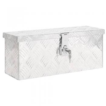 vidaXL Storage Box Silver 50x15x20.5 Aluminium