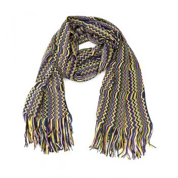 Missoni Geometric Fantasy Multicolor Wool Scarf