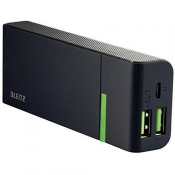 Leitz 63120095 - Cargador de Pared Power Bank de Alta Velocidad USB 5200 Color Negro