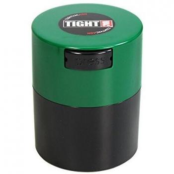 Tightvac Vacuum Sealed Container Contenedor hermético, Green Cap Black Body.29-Liter/9-Fluid Ounce