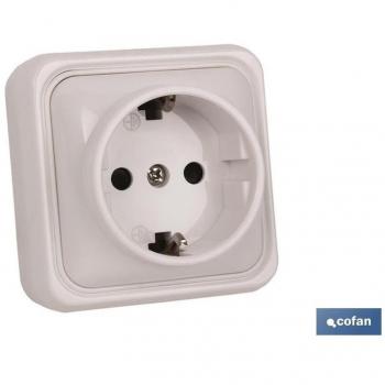 Base Bipolar de Superficie Atlantis Blanco 16A - 250V