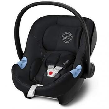 Cybex Gold - Portabebé Aton M, en contra de la marcha, incluye reductor para recién nacido, desde el nacimiento hasta aprox. 18 meses, max. 13 kg, urban black