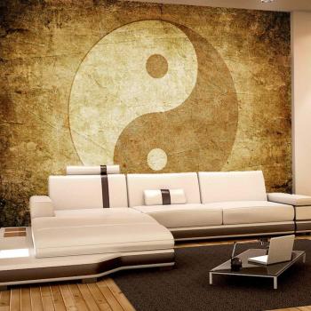 Liwwing - Mural de pared pintado con diseño abstracto de yin y yang la calma