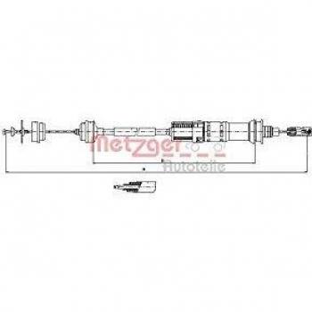 Cable de embrague Metzger 11.3923 para Citroën, Fiat, Lancia y Peugeot con ajuste automático