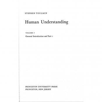 Human Understanding, Volume I: The Collective Use and Evolution of Concepts