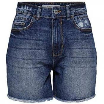 JACQUELINE de YONG Shorts Ketty Donna Medium Blue Denim a Vita Alta 15176030 S