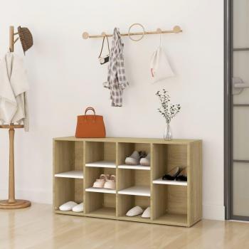 Banqueta Sonoma Roble Blanco Multicapa 103x30x54,5 cm Beige