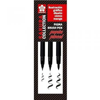 SAKURA PIGMA BRUSH PEN SET 3 MARKERS FB-MB-BB