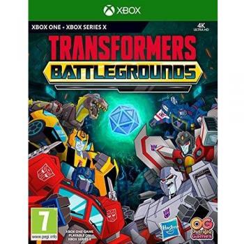 Transformers: Battlegrounds Juego para Consola Microsoft XBOX One, juego de estrategia por turnos basado en el universo de Transformers, multijugador cooperativo y competitivo, gráficos coloridos y estilo visual inspirado en la serie animada, incluye
