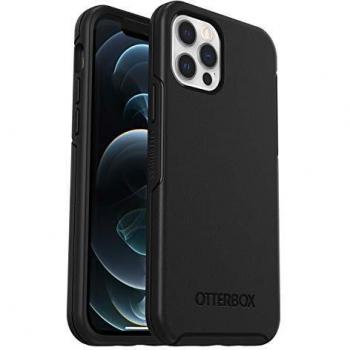 Funda Otterbox Symmetry Negra para iPhone 12/12 Pro, Resistente a Golpes y Caídas, Antimicrobiana