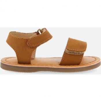 Sandalias de bebé niño color cuero con cierre ajustable