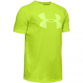 Camiseta de manga corta para niño Under Armour Tech Big Logo amarilla