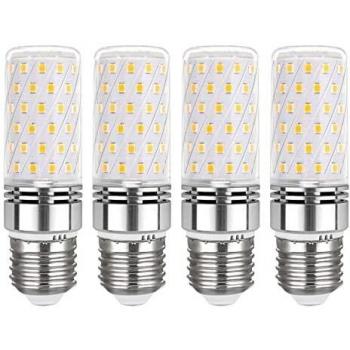 Bombillas LED Maiz E27 12W Luz Fría 6000K, 1450LM, Equivalente Bombilla Halógena E27 100W, 360 Grados Luz, E27 LED Maiz para Luces de Techo, No Regulable, pack de 4