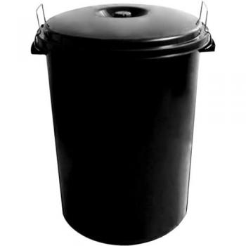 Cubo de basura 100L con asas, ideal para espacios comunitarios, con tapa incluida