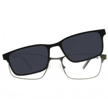 Clip-On Metálico Rectangular Grises Gafas Recetadas para Hombre - Gafas Anti-Azules - SmartBuy Collection