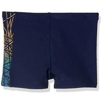 Speedo - Bañador para niño con Logo, Panel de Logotipo, Niños, Color Perforadora Azul Marino/Azul Windsor, tamaño 28