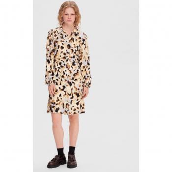Selected Femme - Vestido de mujer de manga larga y estampado