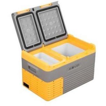 Nevera portátil con compresor Muvip 24 litros de doble zona, color amarillo