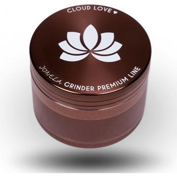 Premium XL Grinder CLOUD LOVE | unique bronze design | 4 – Piece made of high-grade aluminium | with precise crystal catcher | for weed tabacco herb spice keef etc