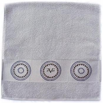 Versace 19v69 abbigliamento sportivo SRL Toalla, Felpa, Gris, 50 x 90 x 30 cm