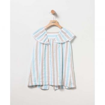 Vestido de niña de rayas con lazo en la espalda