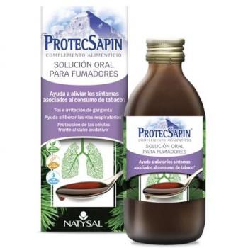 Solución Oral Protecsapin para Fumadores 250 ml | Alivio de Tos e Irritación de Garganta | Con Extractos de Marrubio, Caléndula y Malva | Suplemento Alimenticio