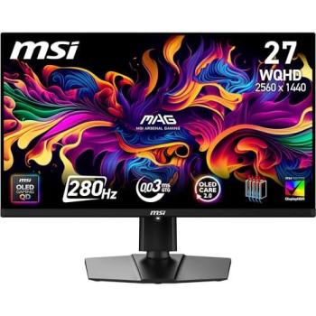 Monitor Gaming MSI MAG 271QP QD-OLED 26,5 Wide Quad HD 280Hz 0,03ms HDR400