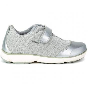 Geox Girls' J Nebula A Low-Top Sneakers, Grey