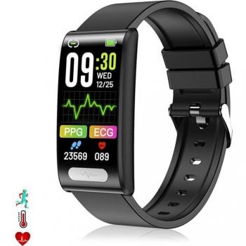 DAM Brazalete inteligente TK70 ECG con temperatura, monitor de glucosa en sangre, oxígeno y tensión