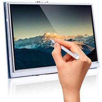Longruner para Raspberry Pi 4 Pantalla táctil de Touch Screen HDMI LCD TFT de 800x480 5 Pulgadas para Raspberry Pi 3 2 Modelo B RPi 1 B B + A A + con tarjeta SD en el panel táctil y lápiz táctil SC5A