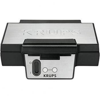 Krups FDK 251 - Gofrera, 850 W, acero inoxidable, negro/gris