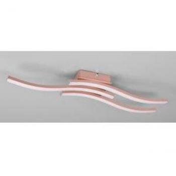 Plafoniera LED moderna Route 3 luces oro rosa 4000K IP20