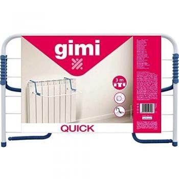 Gimi Quick Tendedero de radiador de acero, 3 m de longitud de tendido