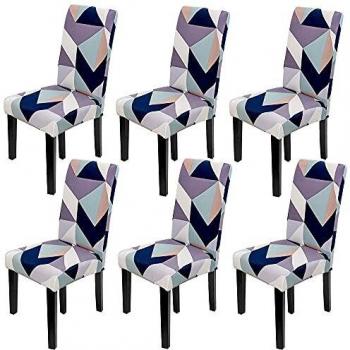 TMILIATRAY Fundas para Sillas Pack de 6 Fundas Sillas Comedor Funda Silla Elásticas Modernas Funda Desmontables Lavables Cubiertas para Sillas para Banquete Oficina Boda Bar