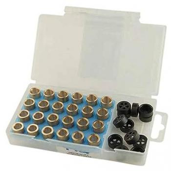 Set de Galets Variador Polini 15x12mm - Pesos 5.5g, 6g, 6.5g, 7g (4 Juegos de 6) para Scooter MBK y Yamaha