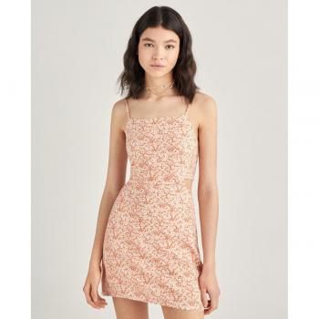 Vestido corto estampado de tirantes Green Coast