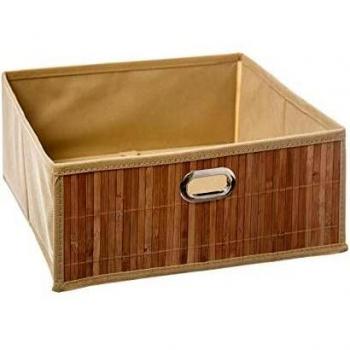 Cesta de almacenaje de bambú natural 31 x 15 cm