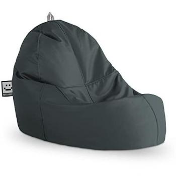 Puff Lounge Happers Polipiel Gris - Cómodo, Ligero y Resistente