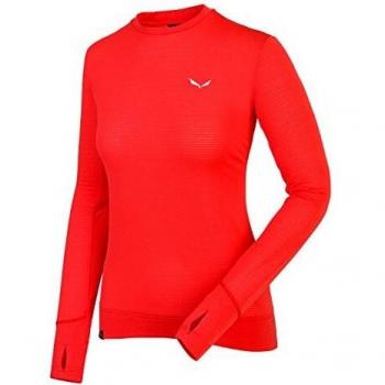 SALEWA PEDROC PTC W L/S tee - Camiseta; Naranja, 48/42, Mujer