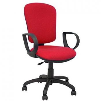 Silla de Oficina Modelo 07CP Bali en Color Rojo con Base