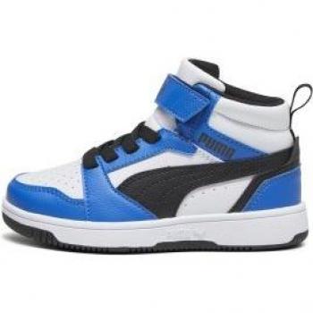 Zapatillas Rebound V6 Mid para niños en color azul Puma