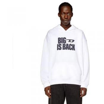 Diesel Bright White Men's Hoodie Size M