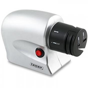 Beper 90.046 90.046-Afilador de cuchillos eléctrico, 20 W, Gris y negro