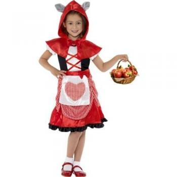 Disfraz de Caperucita Roja con Orejas de Lobo para Niña - Talla M